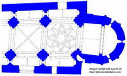 PLANTA DE LA CABECERA DEL TEMPLO, PROCEDENTE DE &acute;LA FRONTERA DEL DUERO&acute;