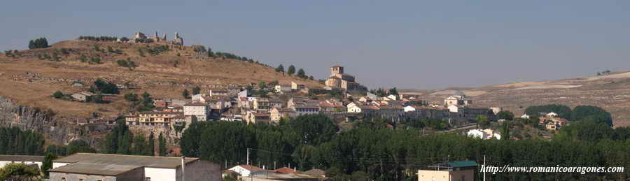 VISTA GENERAL DE FUENTIDUEÑA SOBRE LA ORILLA IZQUIERDA DEL RÍO DURATÓN