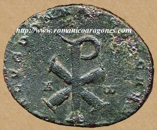 REVERSO MONEDA DEL EMPERADOR ROMANO MAGENCIO (350-353  A.D.)