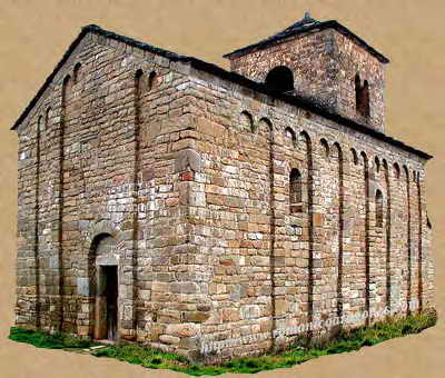 SAN CAPRASIO EN SANTA CRUZ DE LA SERÓS (HUESCA) - LESENAS Y ARQUILLOS DECORATIVOS