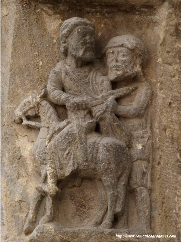 SANMARTÍN PARTIENDO SU CAPA CON EL MENDIGO